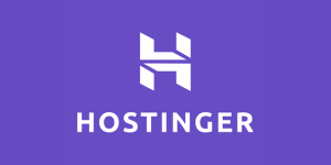 Logo y enlace a la sección de Hostinger